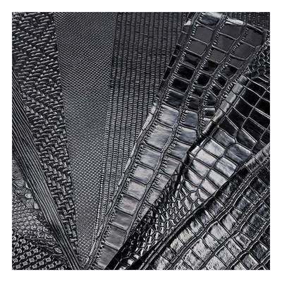 Parlak Desenli PVC Sentetik Deri Hayvan Desenli Ayakkabı Çanta ve Çanta Suni Deri Kumaş