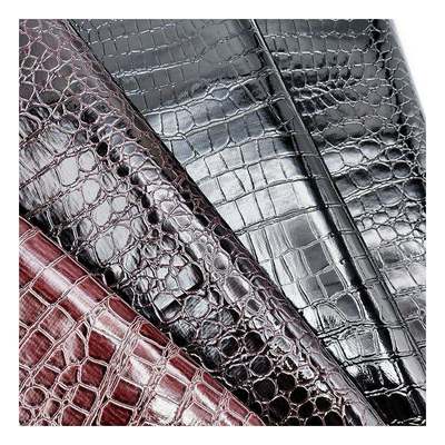 Yüksek Parlaklıkta Taş Desenli PVC Suni Deri Hayvan Desenli Ayakkabı Çanta ve Çanta Suni Deri Kumaş