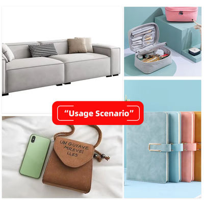 PU Dondurulmuş Yangbuck Nubuck Tüylü Sentetik Deri Çantaya Ayakkabı Cüzdan Dekore Defterler Kasa Sahte Deri Kumaş