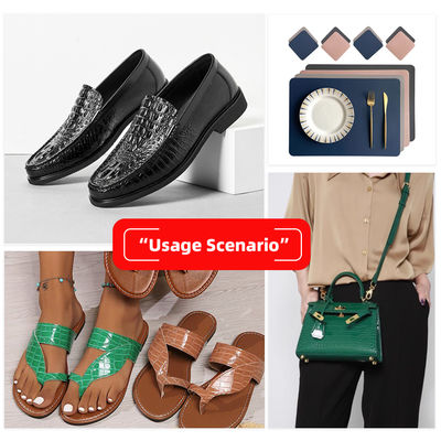 1.8 mm kalınlığında timsah tanesi ile PVC deri çantalar ve ayakkabılar için aşınmaya dayanıklı ve suya dayanıklı