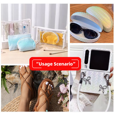 1.1mm Kalınlık 54/55" Genişlik 20 Renk PVC Deri Suni Deri Kumaş El Çantaları ve Ev Dekorasyonu için