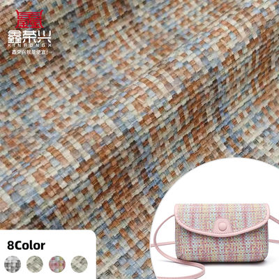 0.8mm Kalınlığı 137cm Genişliği PVC Deri Sahte Deri Kumaş Ot Çatısı 5 Renkli Baskı