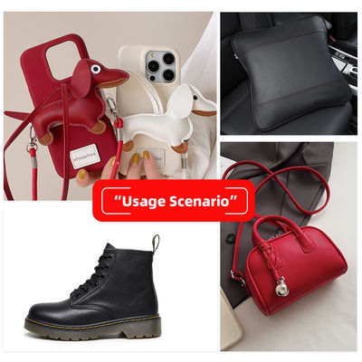 58 Renkli PVC Deri Çantalar ve Mobilyalar için Çift fırçalı arka ve embossed desenli