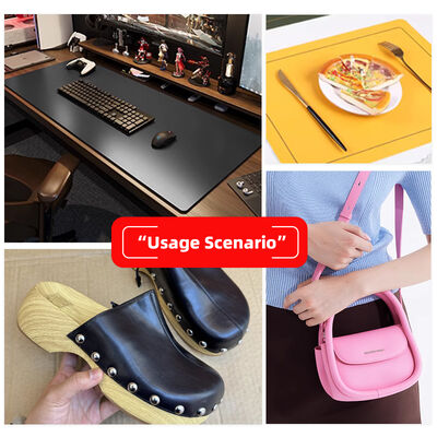 ECO 160cm Geniş PVC Sığır Derisi Deseni Çift Yüzlü Farklı Renkli Yapay Sentetik Deri Ayakkabılar Masa Çatısı ve Çantalar Kumaş