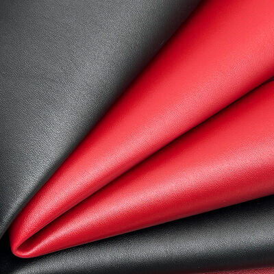 PVC Kuzu Desen Çift Yüzlü Sentetik Suni Deri Esnek Su Geçirmez Malzemeler Çanta Masa Matı Kemer Dekorasyon İçin Yapay