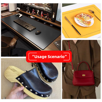 PVC Kuzu Desen Çift Yüzlü Sentetik Suni Deri Esnek Su Geçirmez Malzemeler Çanta Masa Matı Kemer Dekorasyon İçin Yapay