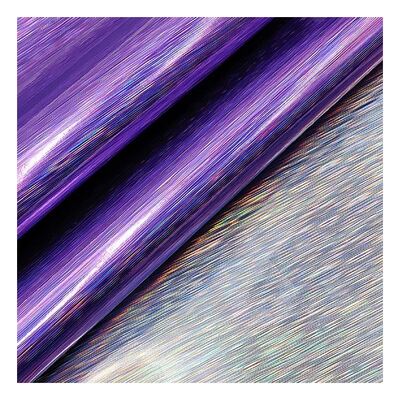 Gökkuşağı PU Holografik Tel çizimi figürü Yapay sahte deri ayakkabılar Vanity Case El çantası Not defteri Deri kumaş