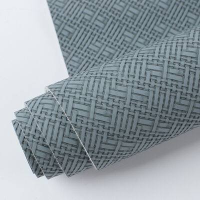 Çanta Paketleme Kutusu Kanepe Sandalye Kemer Suni Deri Kumaş Malzemeleri için PVC Dokuma Desenli Yapay Sentetik Deri