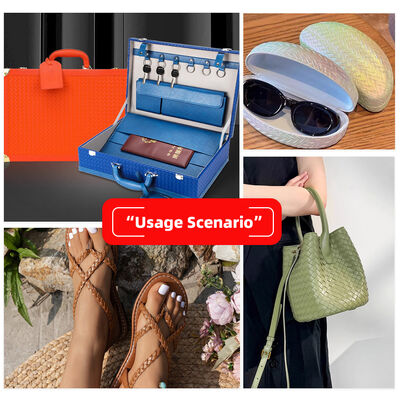 Çanta Paketleme Kutusu Kanepe Sandalye Kemer Suni Deri Kumaş Malzemeleri için PVC Dokuma Desenli Yapay Sentetik Deri