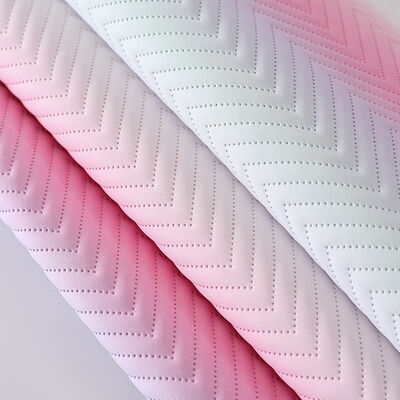 Yeni Moda Gradyan Renkli Baskılı PU Sentetik Suni Deri Kanepe Dekoratif Çanta Paketleme Kutusu Vinil Suni Deri Kumaş