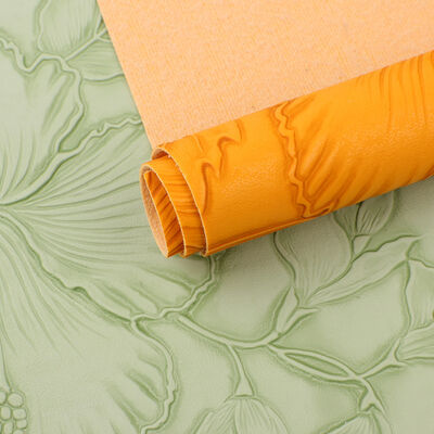 Çanta, Amerikan Servisi, Ayakkabı Dekorasyonu İçin PVC 126 Çiçek Desenli Kabartmalı Stil Yapay Deri Kumaş