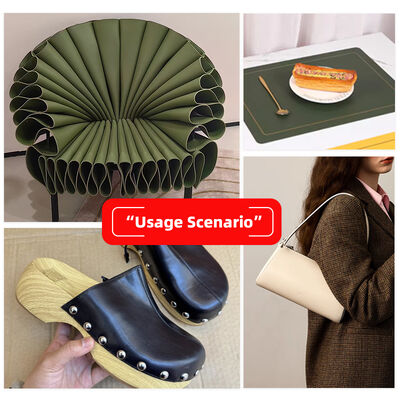 PVC Litchi Tahıllı Çift Taraflı Sentetik Suni Deri Malzemeler Kabartmalı Su Geçirmez Çanta, Masa Örtüsü, Kemer ve Dekor Amaçlı