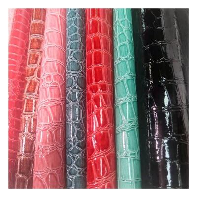 High Gloss Stone Pattern Pvc Synthetic Leather Animal Pattern Shoes Bags and Bags Faux Leather Fabric