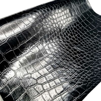 Timsah Vurgusu PVC Sentetik Deri Hayvan Desenli Ayakkabı Çanta ve Kutu Ucuz Fiyat Suni Deri Kumaş