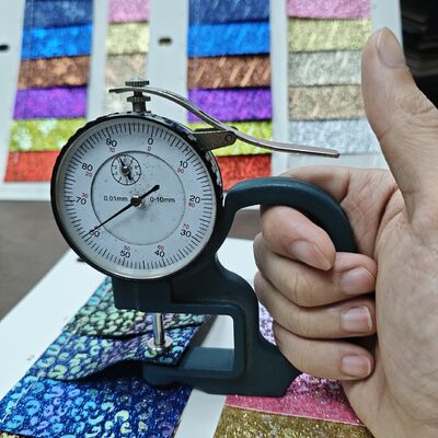 Laser Iridescent Leopard Print Glitter Synthetic Leather, Mesh Backed Faux Leather for Handbags Shoes DIY Craft Accessories