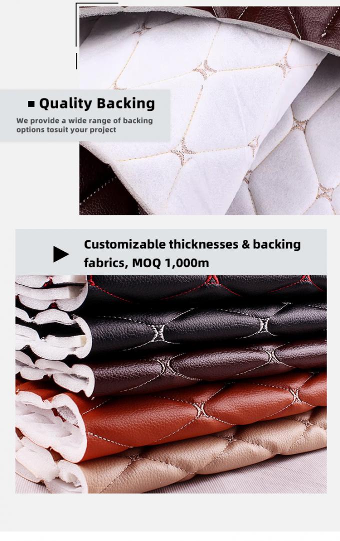 Özel 7.0mm Kalınlığında Kapitone PVC Sentetik Deri İşlemeli Kabartmalı Esnek Poliüretan Köpük Araba Koltuğu Ayak Dekoratif Kanepeler 7