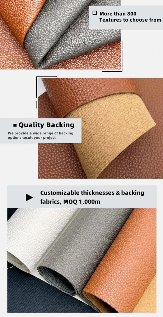 1.8mm Kalınlığında PVC Litchi Desenli Suni Deri &Ccedil;anta Masa &Ouml;rt&uuml;s&uuml; Kemer Kanepe Dekorasyonları - &Ccedil;ok Y&ouml;nl&uuml; Mobilya Dış Mekan El Sanatları 5