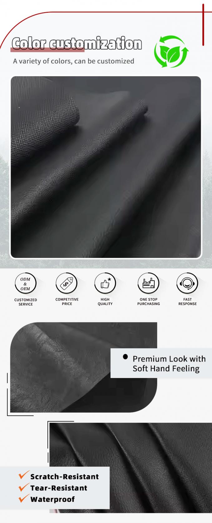 Toptan &Ccedil;ift Fır&ccedil;alanmış Destek PVC &Ccedil;eşitli Kabartmalı Desenler Yapay Sentetik Deri &Ccedil;anta Kanepe Suni Deri Malzemeleri 4