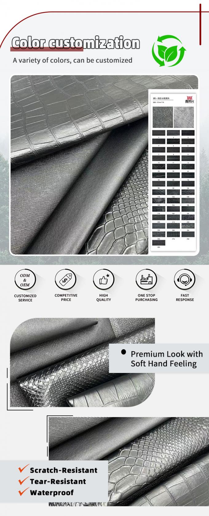 Toptan Pvc Sahte Deri C&uuml;zdan Kutu Ayakkabılar Not Defteri Litchi Hayvan Dikiş &Ccedil;apraz Desen Yapay Sentetik Deri Kumaş 4