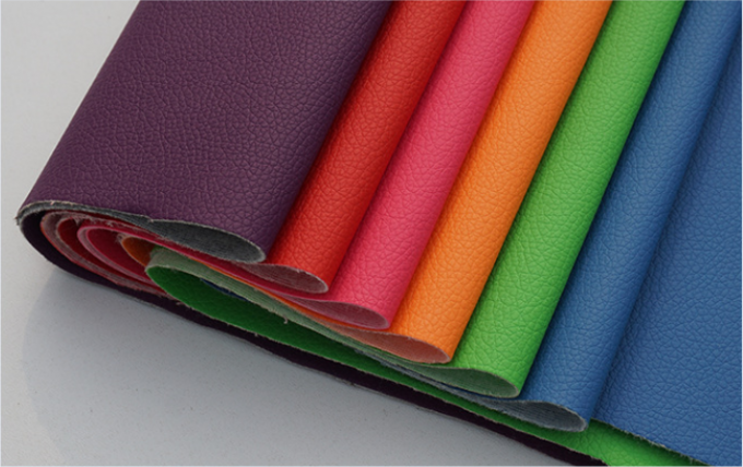 Mobilya için PVC Litchi Tanesi Sentetik Deri 54" Genişliği 9