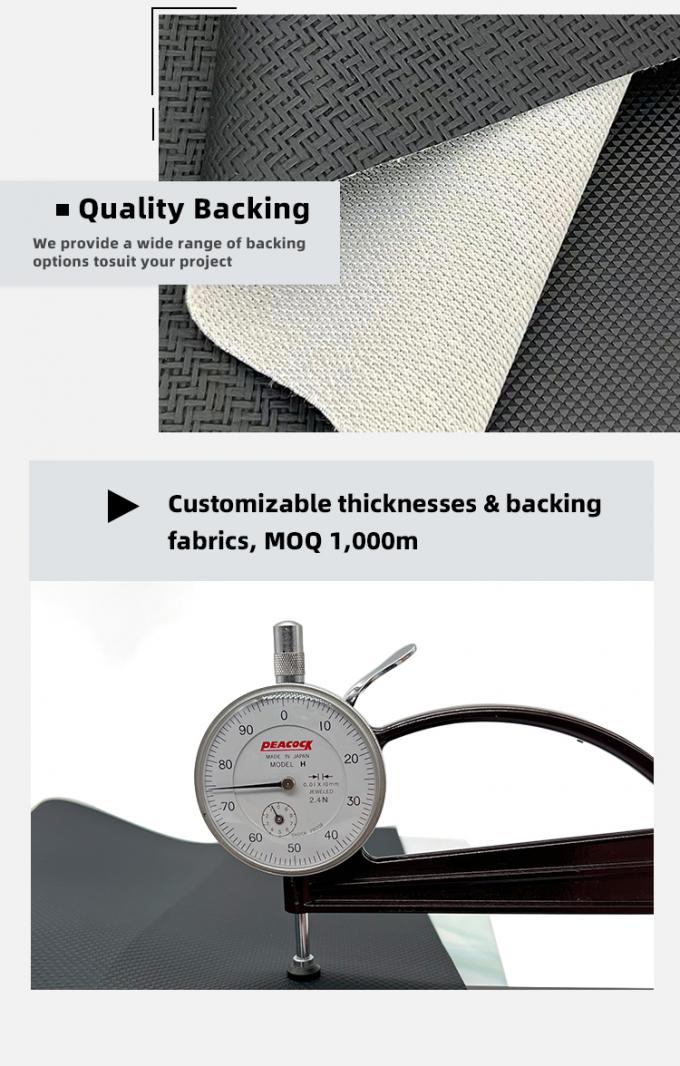 Mobilya döşeme için 140cm genişliğinde aşınmaya dayanıklı PVC yapay deri 7