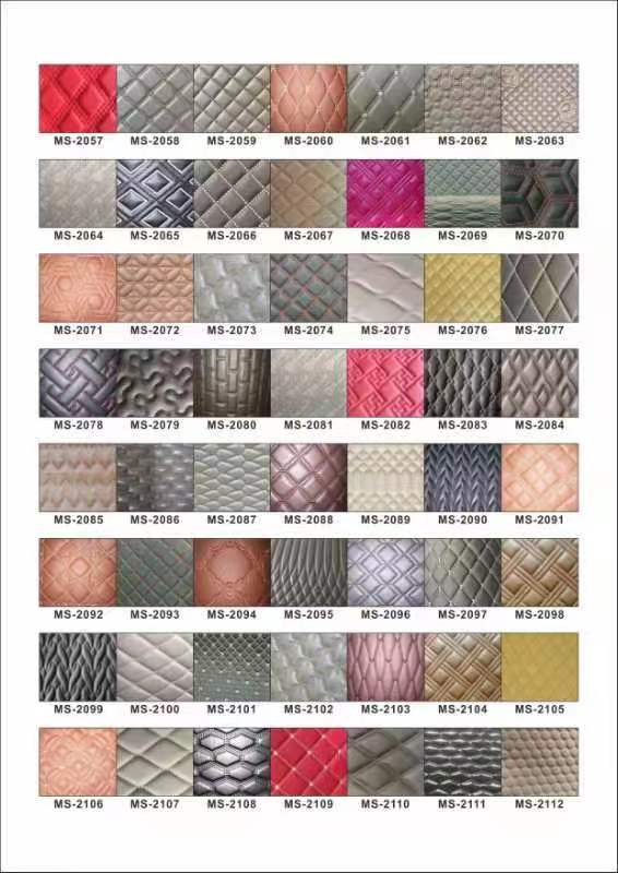 &Ouml;zel PVC Elmas nakış Dikişli İnci Sentetik Deri İğne Punch Foam Araba Koltuğu Kapağı i&ccedil;in Kanepe Sahte Deri Kumaş 6