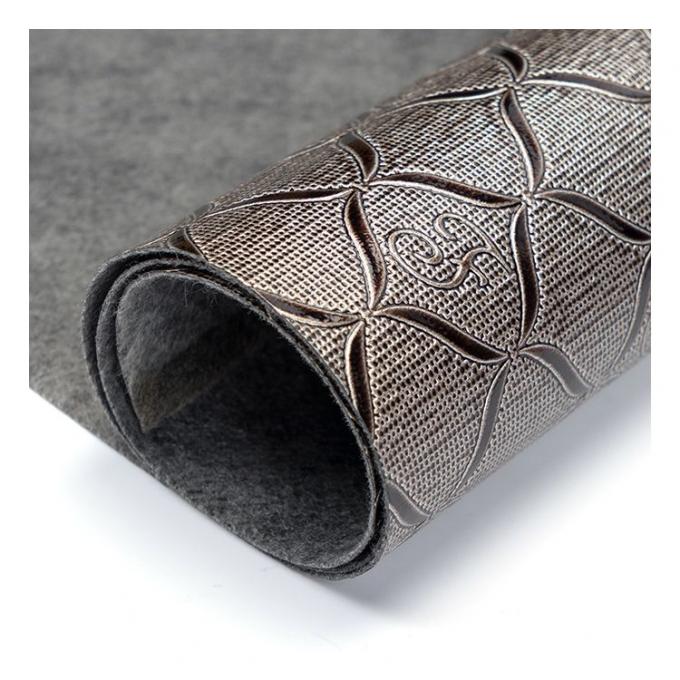 Spot Toptan Satış Pvc Parlak Geometrik Desen Yapay Sentetik Deri Ambalaj Cüzdan Kutusu Not Defteri Sahte Deri Kumaş 10