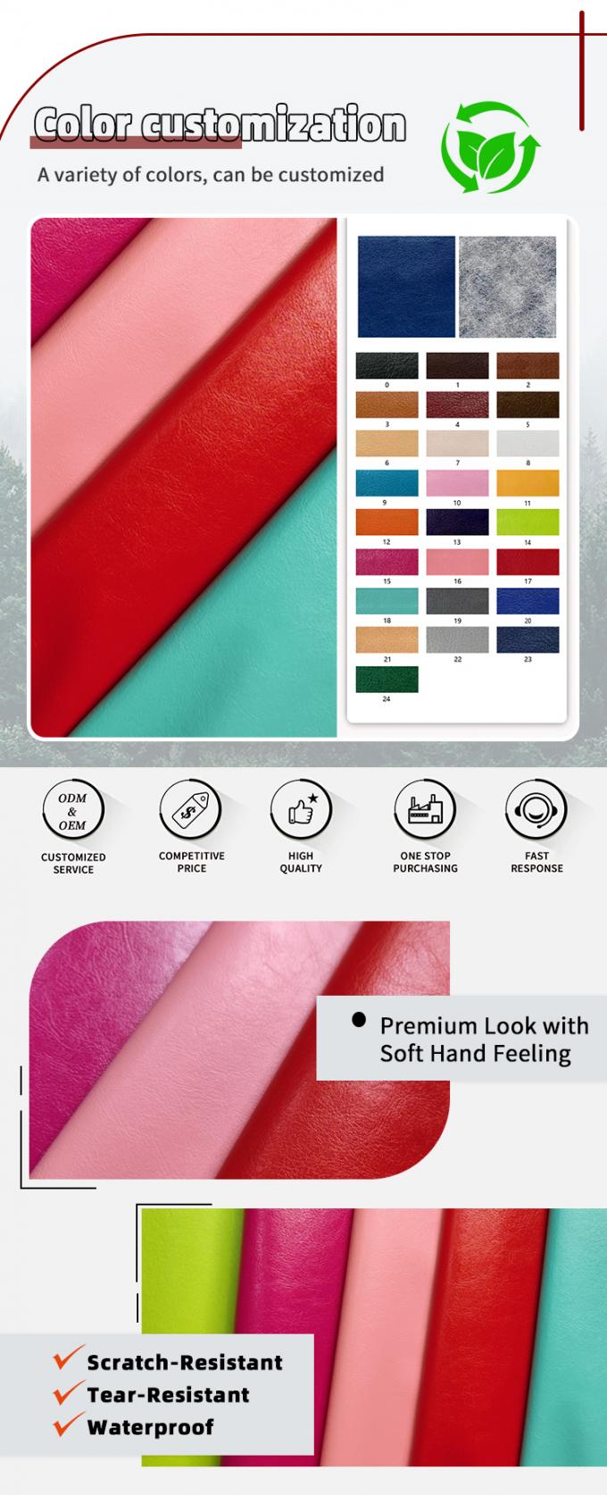 Pvc R64 Taneler Sentetik Deri C&uuml;zdan Cebesi Ayakkabılar Not Defteri Deri Kumaş 4