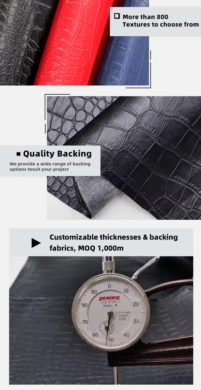 Pvc Timsah Derisi Desenli Suni Deri C&uuml;zdan Kılıf Ayakkabı Not Defteri Deri Kumaş 5