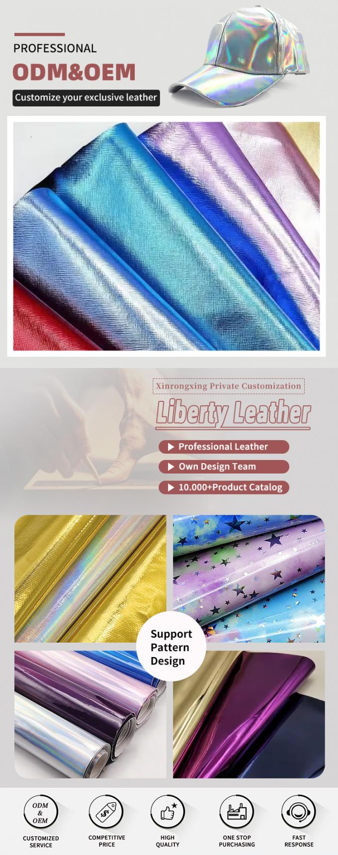 Pvc Metal Film Filtre &Ccedil;apraz Desen Yapay Sentetik Deri El &Ccedil;antası C&uuml;zdan Cebesi Ayakkabılar Not Defteri Sahte Deri Kumaş 4