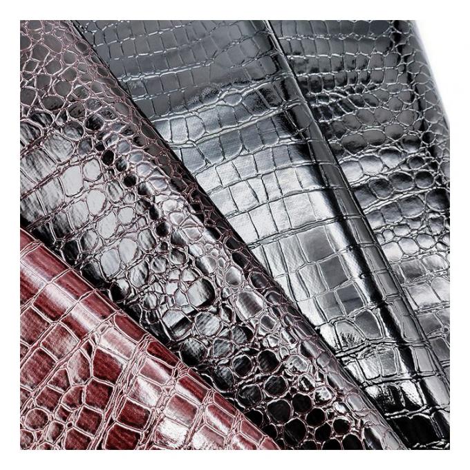 Yüksek Parlaklıkta Taş Desenli PVC Suni Deri Hayvan Desenli Ayakkabı Çanta ve Çanta Suni Deri Kumaş 11