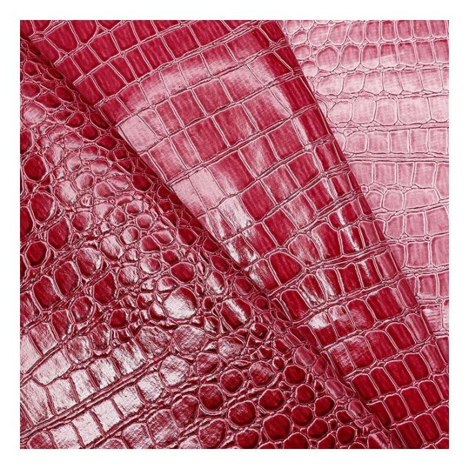 Yüksek Parlaklıkta Taş Desenli PVC Suni Deri Hayvan Desenli Ayakkabı Çanta ve Çanta Suni Deri Kumaş 14