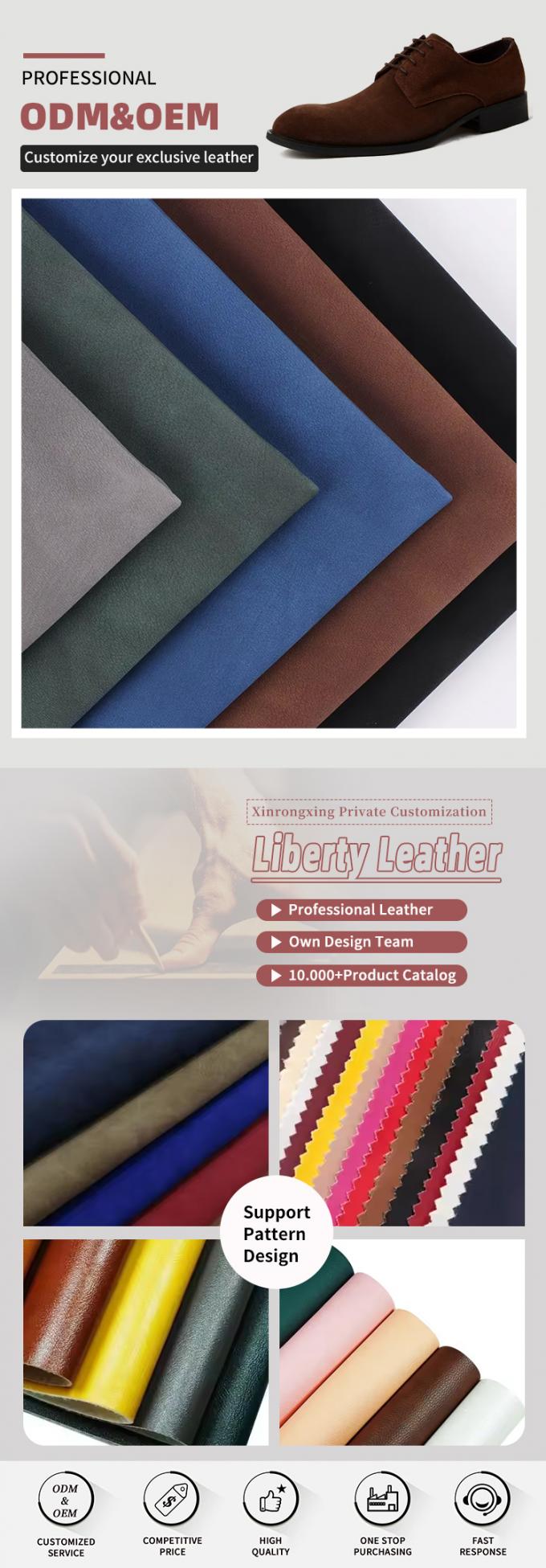 PU İki tonlu Buzlu Koyun Derisi Nubuk Tahıl Sentetik Deri Çanta Ayakkabı Cüzdan Süslemek Not Defterleri Kılıfı Suni Deri Kumaş 4