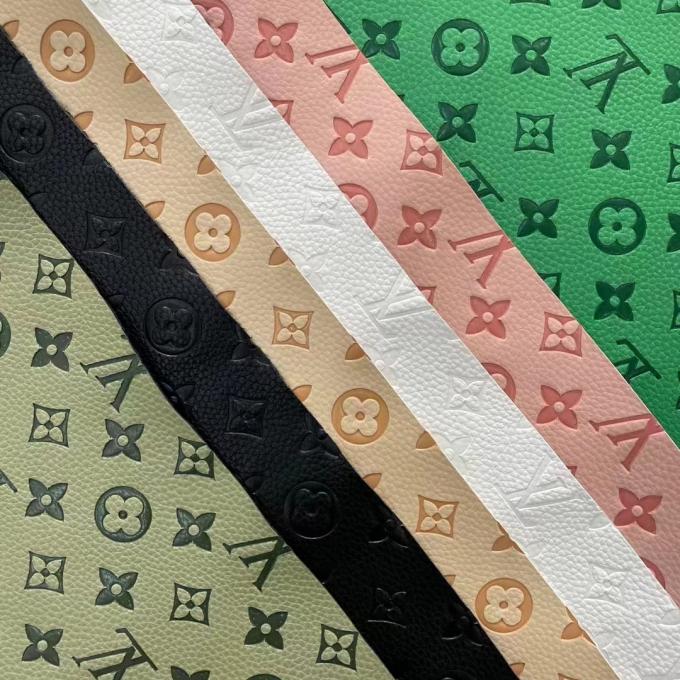 Ayakkabı Çantası Masa Örtüsü için Özelleştirilmiş PU Vinil Moda Renk Değişimi Kabartmalı Sentetik Deri Suni Deri Kumaş 16